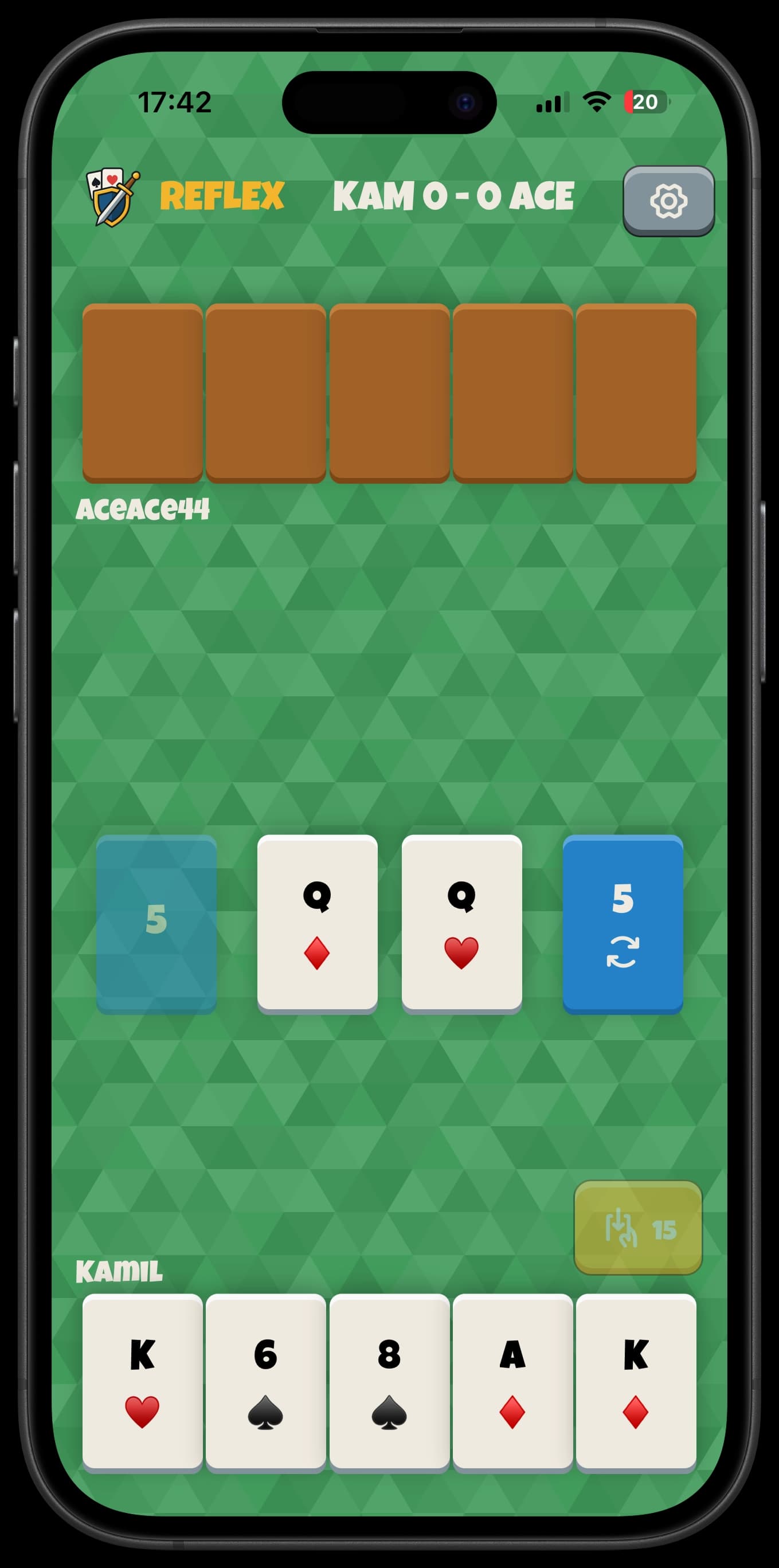 Race to clear your hand and draw pile