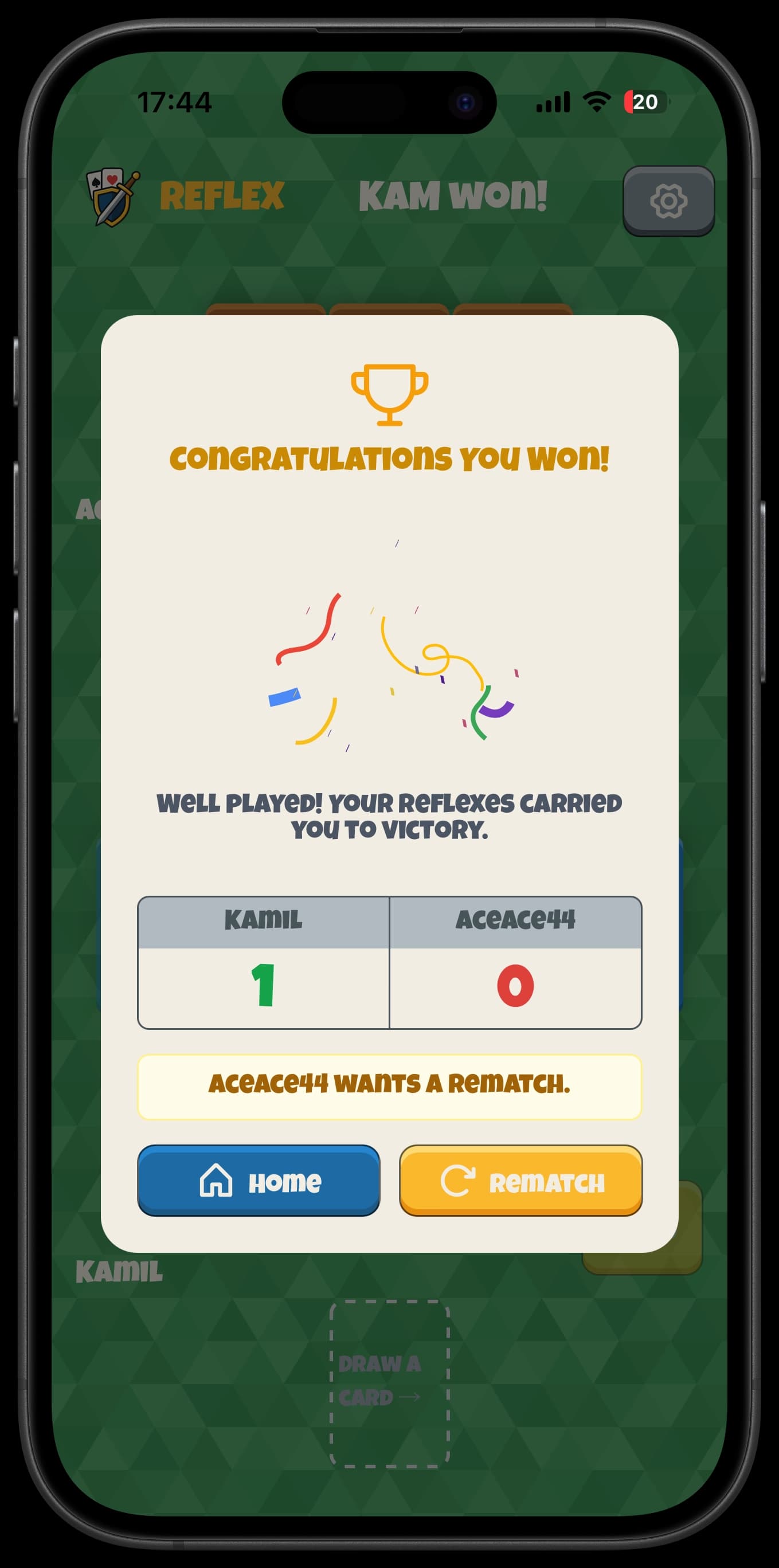 Both players move at the same time